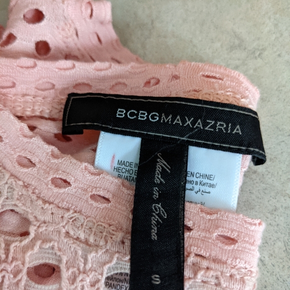 Women's top bcbgmaxazria size small peachy coral crop top corset style - Picture 4 of 7